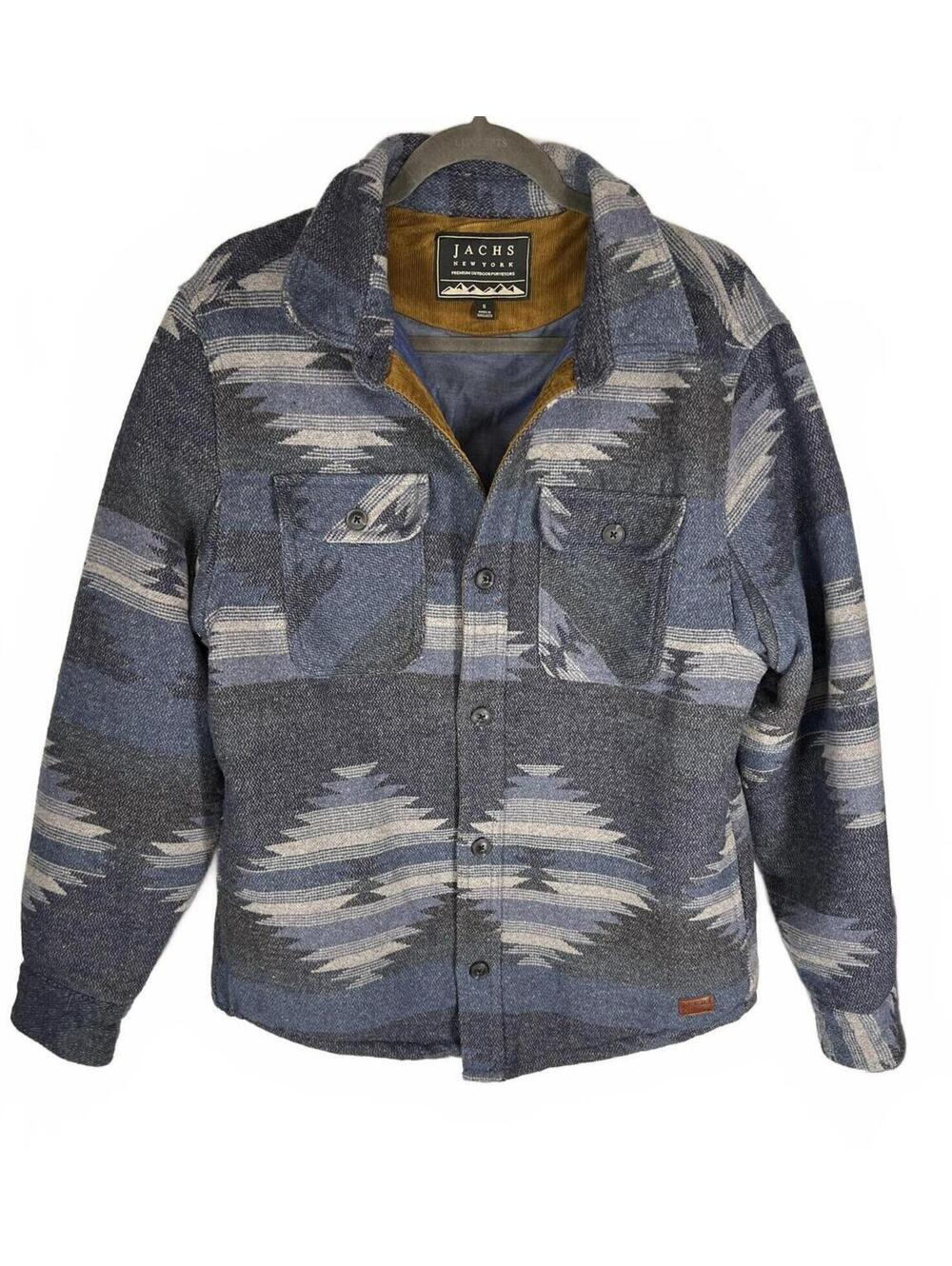 Jachs New York Aztec Southwestern Lined Wool Blend Jacket Shacket Mens Small